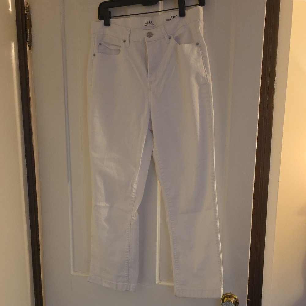 Nicole Miller Women's Ankle Jeans - Soft Cream